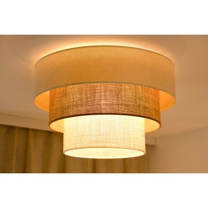 Brilagi - Lámpara de techo DENVER LUNETA 1xE27/15W/230V diámetro 45 cm beige/marrón/crema