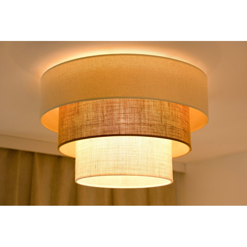 Brilagi - Lámpara de techo DENVER LUNETA 1xE27/15W/230V diámetro 45 cm beige/marrón/crema