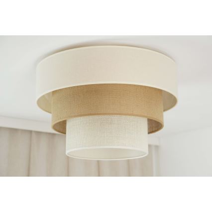 Brilagi - Lámpara de techo DENVER LUNETA 1xE27/15W/230V diámetro 45 cm beige/marrón/crema