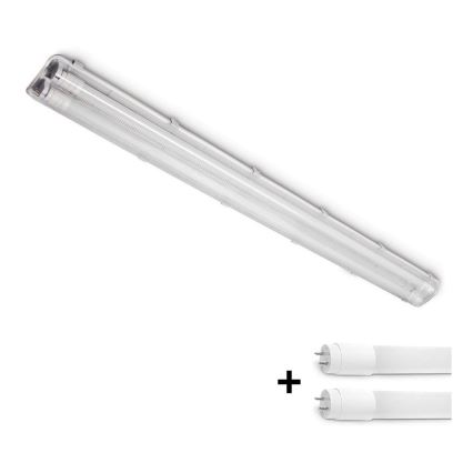 Brilagi - Lámpara técnica LED fluorescente OPTIMA T8 2xG13/18W/230V 4000K IP65 128 cm - palé 110 pz