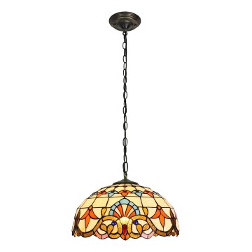 Brilagi - Lámpara Tiffany de vitral colgante con cadena MIRABELLA 1xE27/60W/230V Ø 40 cm