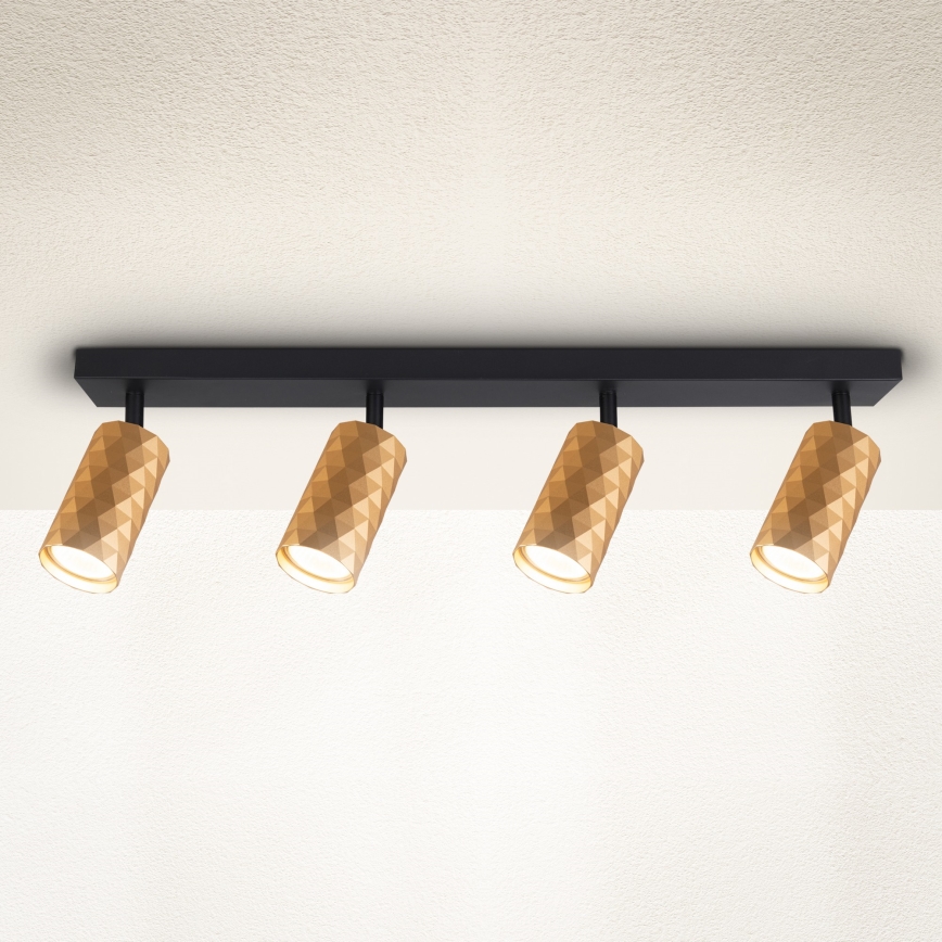 Brilagi - Lámpara tipo spot SELE DIAMANT 4xGU10/30W/230V dorada