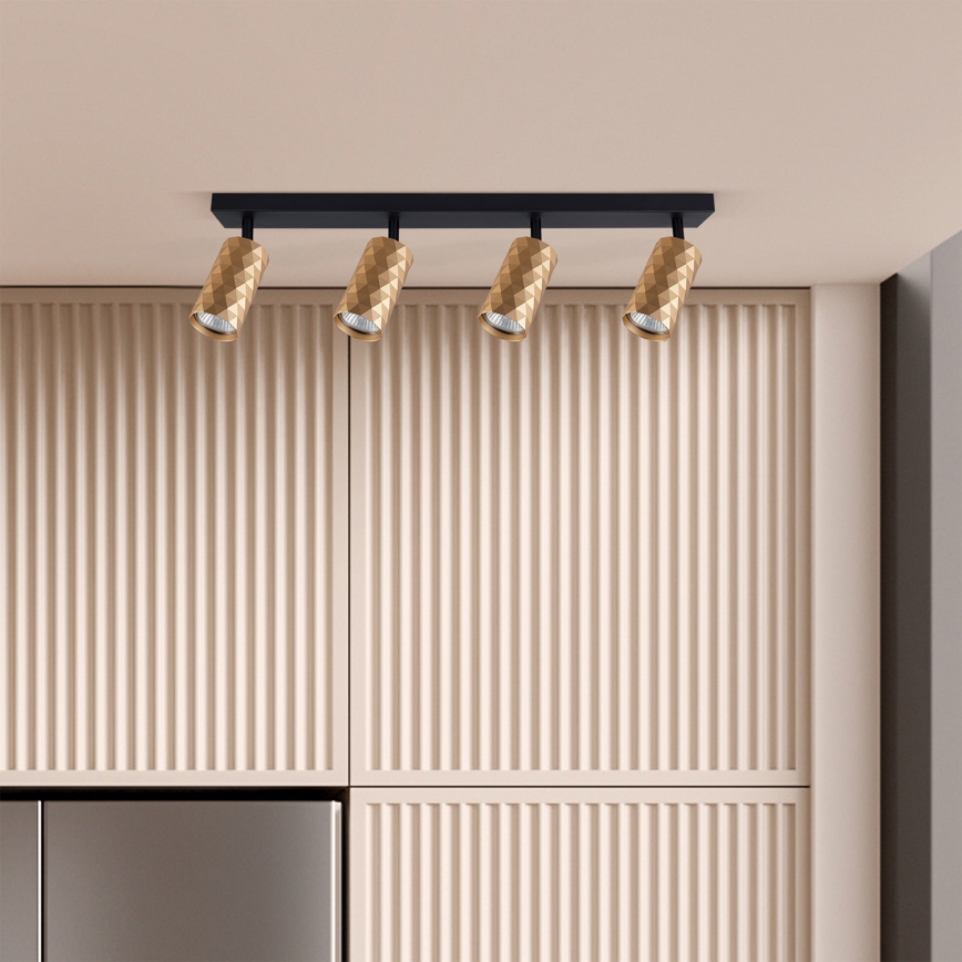 Brilagi - Lámpara tipo spot SELE DIAMANT 4xGU10/30W/230V dorada