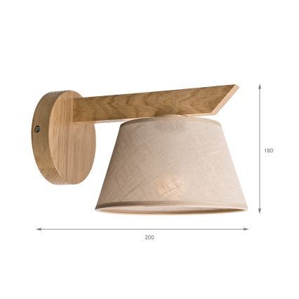 Brilagi - LED  Aplique ANTHONY 1xE14/40W/230V roble/beige
