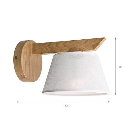 Brilagi - LED  Aplique ANTHONY 1xE14/40W/230V roble/blanco