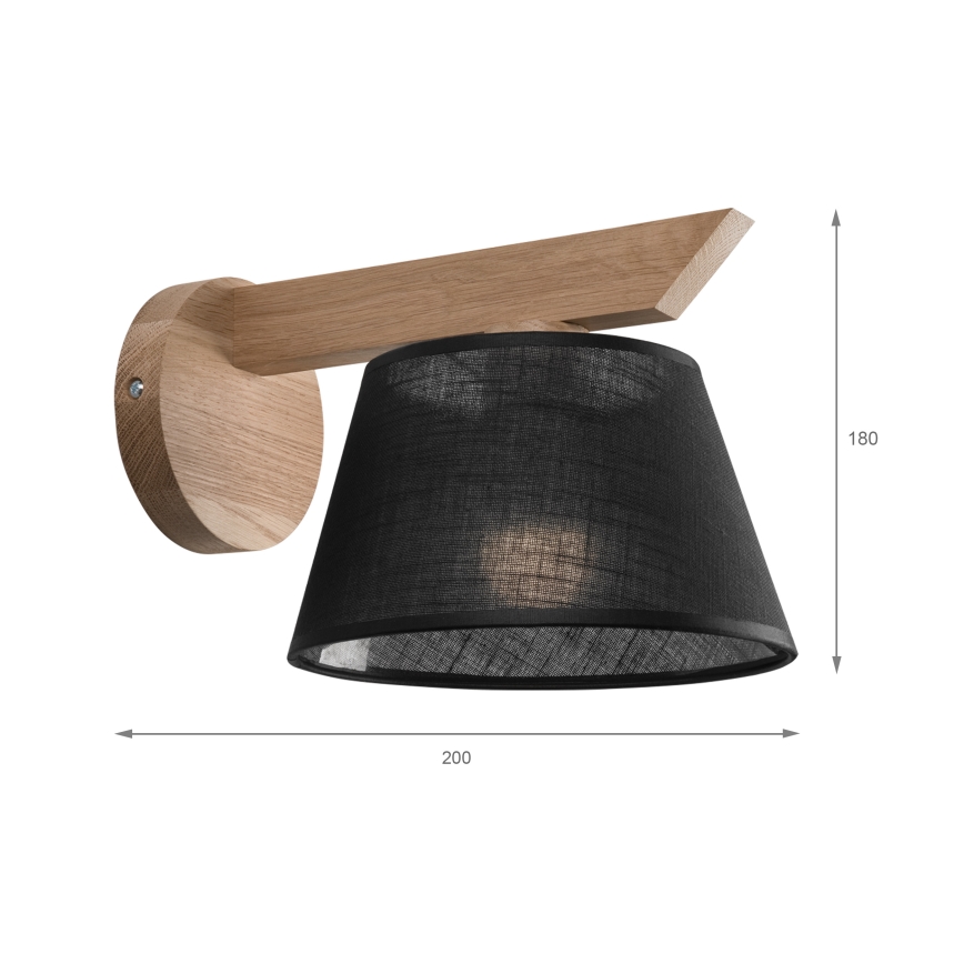 Brilagi - LED  Aplique ANTHONY 1xE14/40W/230V roble/negro