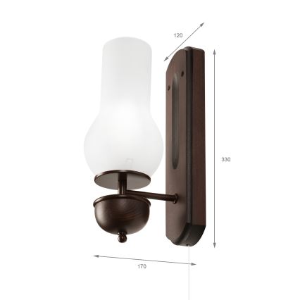 Brilagi - LED Aplique COTTAGE 1xE14/40W/230V haya/blanco