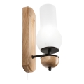 Brilagi - LED Aplique COTTAGE 1xE14/40W/230V roble/blanco