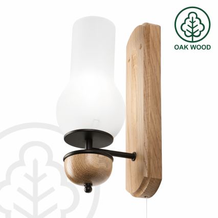 Brilagi - LED Aplique COTTAGE 1xE14/40W/230V roble/blanco