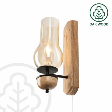 Brilagi - LED Aplique COTTAGE 1xE14/40W/230V roble/marrón