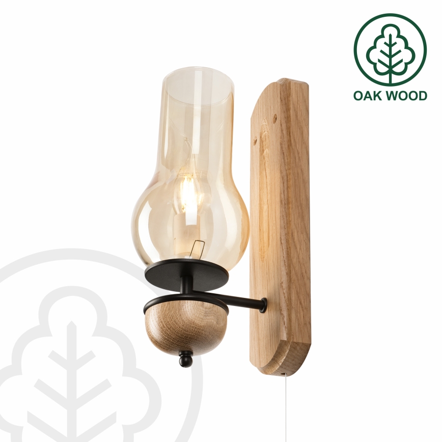 Brilagi - LED Aplique COTTAGE 1xE14/40W/230V roble/marrón