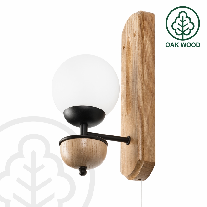 Brilagi - LED Aplique COTTAGE 1xG9/40W/230V roble/blanco