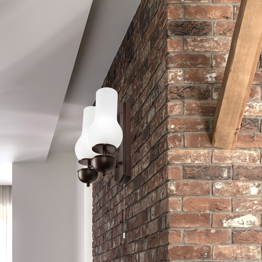 Brilagi - LED Aplique COTTAGE 2xE14/40W/230V haya/blanco