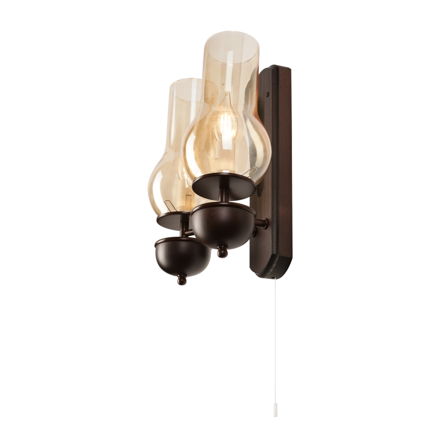 Brilagi - LED Aplique COTTAGE 2xE14/40W/230V haya/marrón