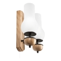 Brilagi - LED Aplique COTTAGE 2xE14/40W/230V roble/blanco
