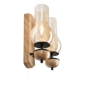 Brilagi - LED Aplique COTTAGE 2xE14/40W/230V roble/marrón