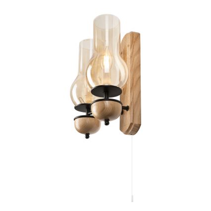 Brilagi - LED Aplique COTTAGE 2xE14/40W/230V roble/marrón