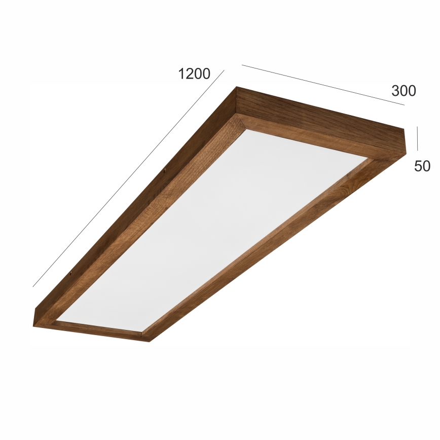 Brilagi - LED Plafón de baño WOODY FRAME LED/40W/230V 120x30 cm IP44 cereza