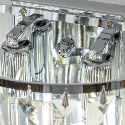 Brilagi - LED Aplique de cristal MOZART 2xE14/40W/230V cromo brillante