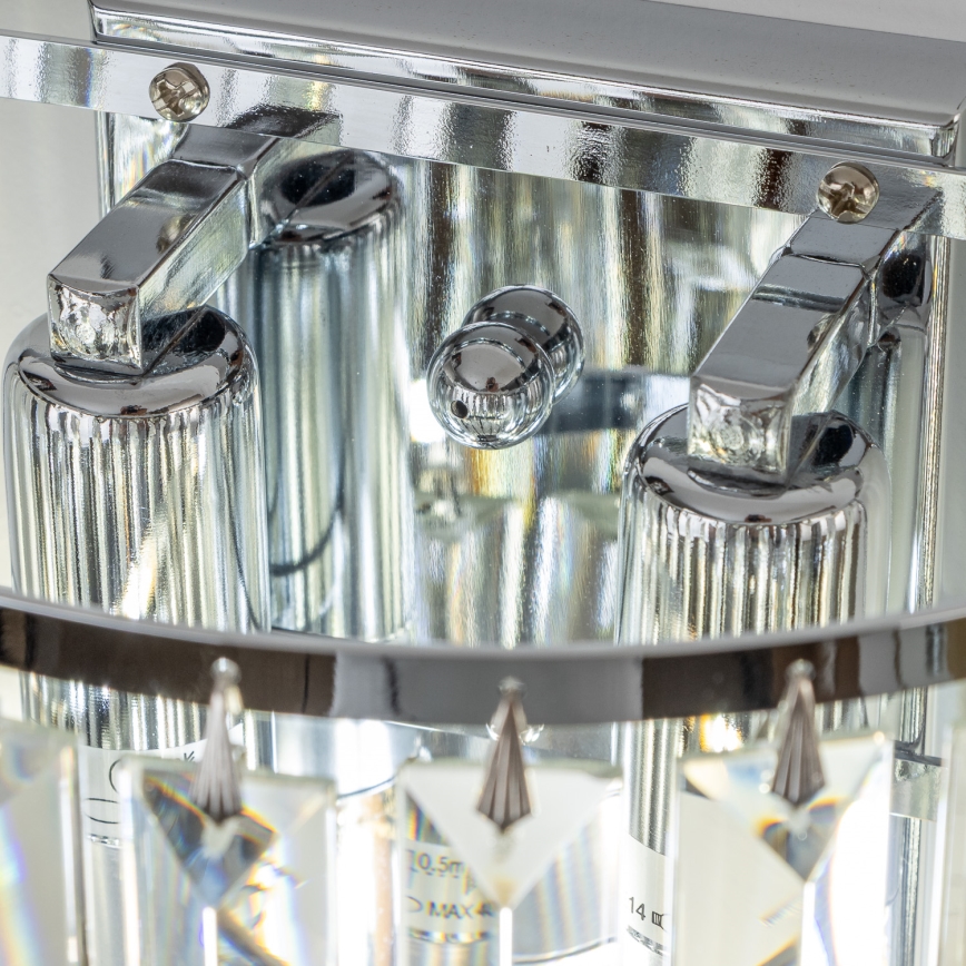 Brilagi - LED Aplique de cristal MOZART 2xE14/40W/230V cromo brillante