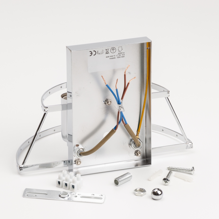 Brilagi - LED Aplique de cristal MOZART 2xE14/40W/230V cromo brillante