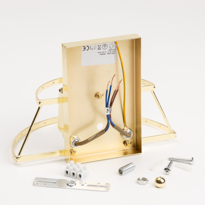 Brilagi - LED Aplique de cristal MOZART 2xE14/40W/230V dorado