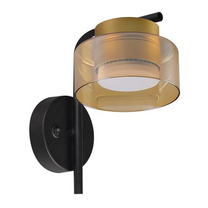 Brilagi - LED Aplique de pared AURA LUX 1xGX53/30W/230V negro/dorado