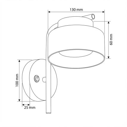 Brilagi - LED Aplique de pared AURA LUX 1xGX53/30W/230V negro/dorado