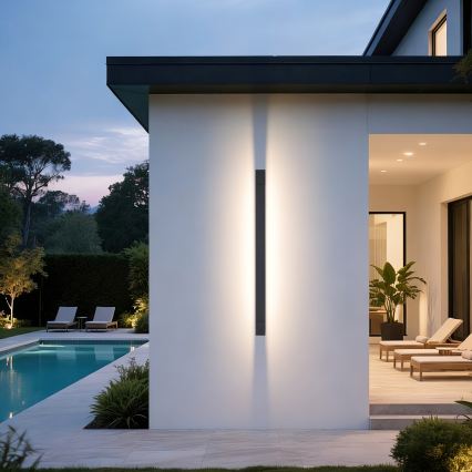 Brilagi - Luminaria de pared LED para exterior AQUA LINE LED/36W/230V 120 cm IP44 antracita CRI 90