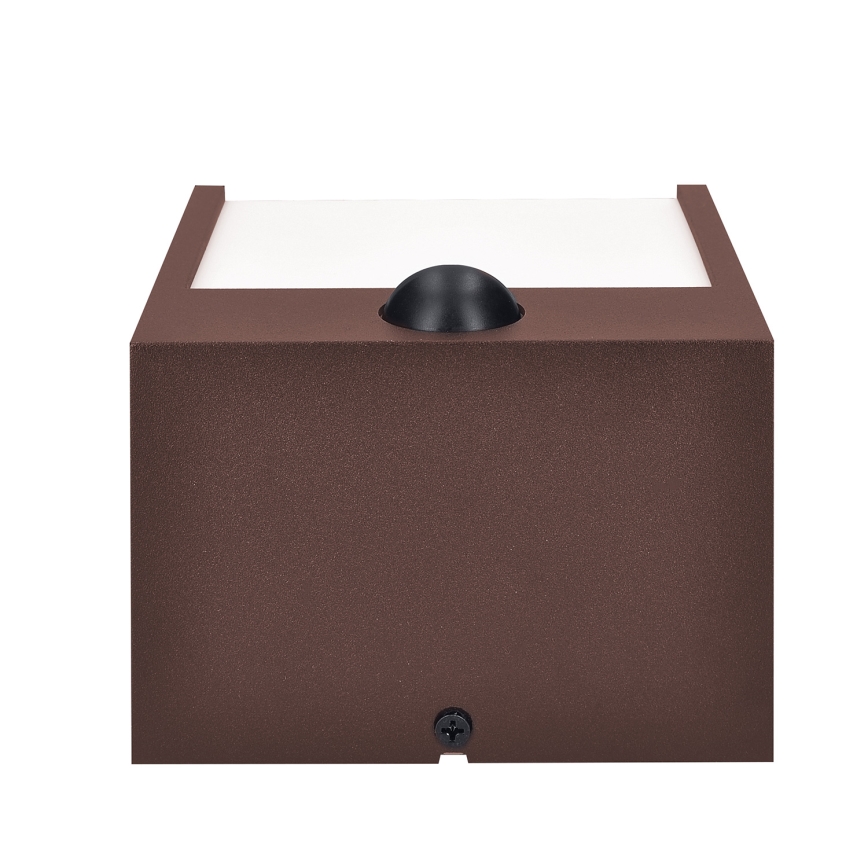 Brilagi - Aplique LED de pared exterior con sensor TERNI LED/12W/230V marrón IP44