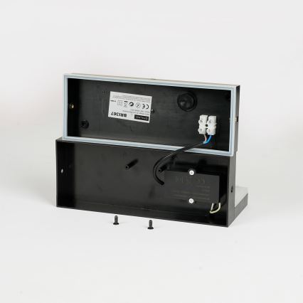 Brilagi - Aplique de pared LED para exterior con sensor TESSI LED/10W/230V negro IP54