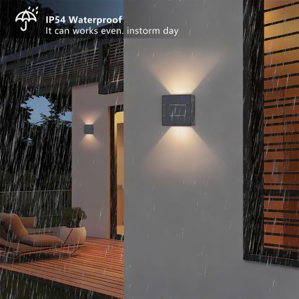 Brilagi -LED Aplique de pared exterior DOUBLERAY LINE LED/6W/230V antracita IP54