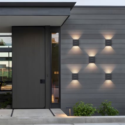 Brilagi -LED Aplique de pared exterior DOUBLERAY LINE LED/6W/230V antracita IP54