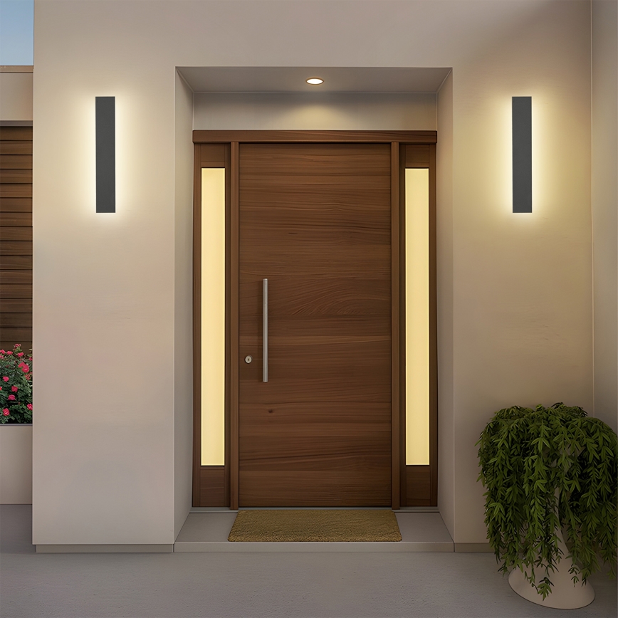 Brilagi - Aplique de pared exterior LED LINEAR LED/8W/230V 4000K IP65 30 cm antracita CRI 90