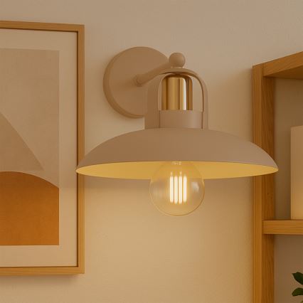 Brilagi - LED Aplique FLAMENGO 1xE27/60W/230V beige