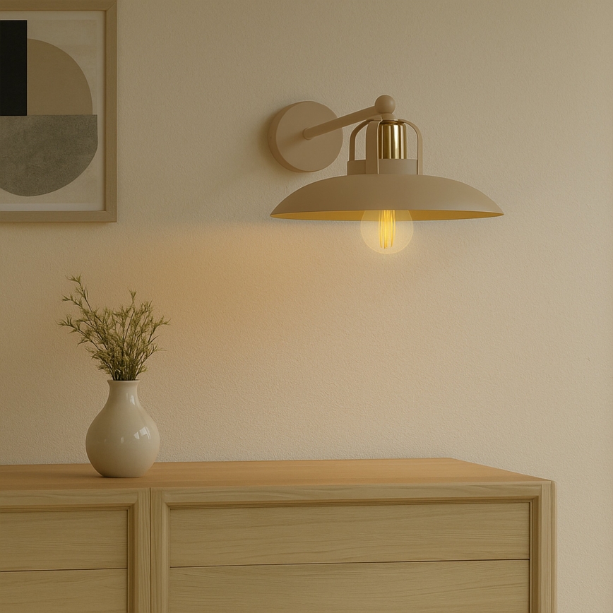 Brilagi - LED Aplique FLAMENGO 1xE27/60W/230V beige