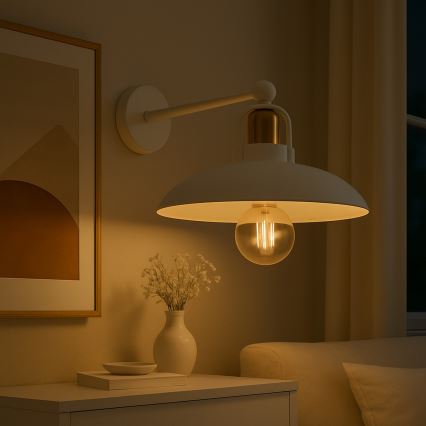 Brilagi - LED Aplique FLAMENGO 1xE27/60W/230V blanco