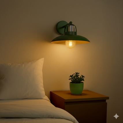 Brilagi - LED Aplique FLAMENGO 1xE27/60W/230V verde