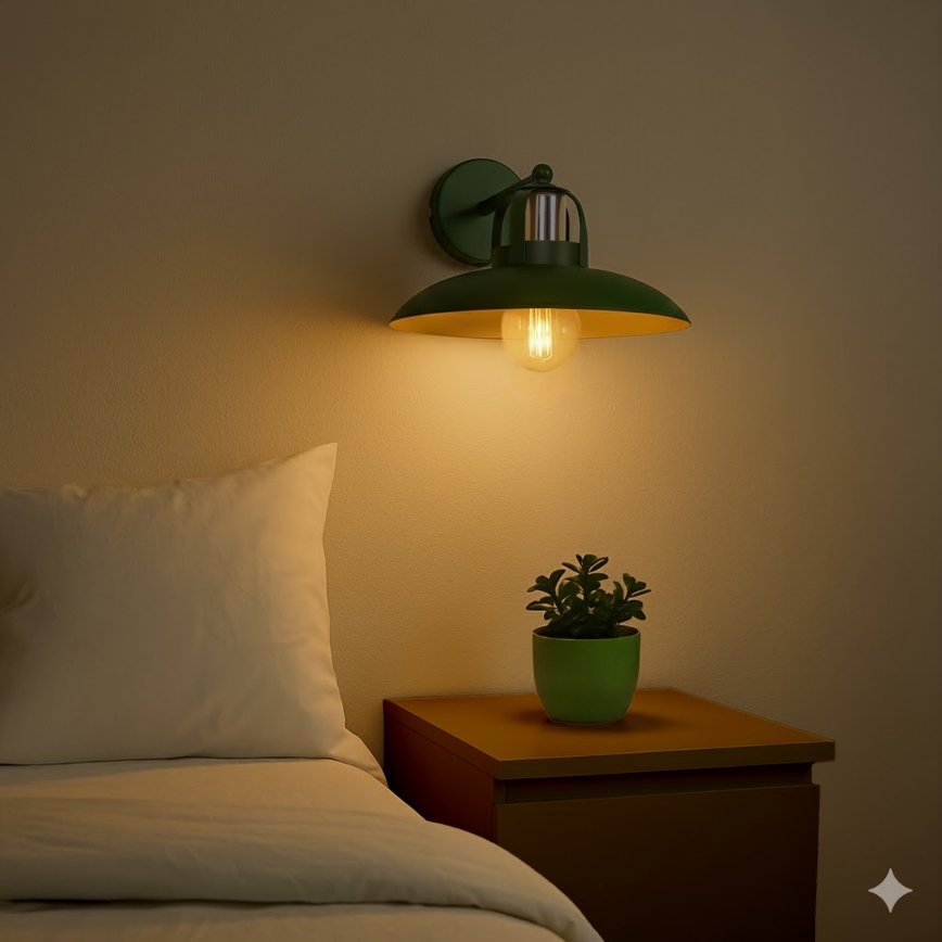 Brilagi - LED Aplique FLAMENGO 1xE27/60W/230V verde