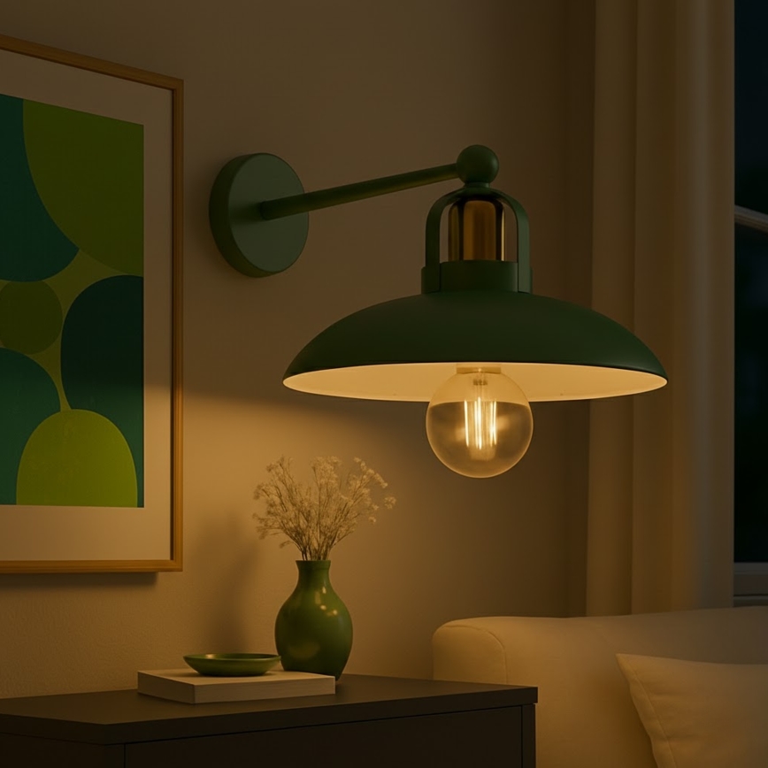 Brilagi - LED Aplique FLAMENGO 1xE27/60W/230V verde