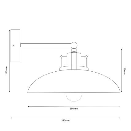 Brilagi - LED Aplique FLAMENGO 1xE27/60W/230V verde