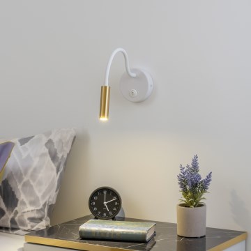 Brilagi - LED Aplique flexible MAYA LED/3W/230V 4000K blanco/dorado