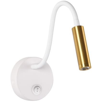 Brilagi - LED Aplique flexible MAYA LED/3W/230V 4000K blanco/dorado