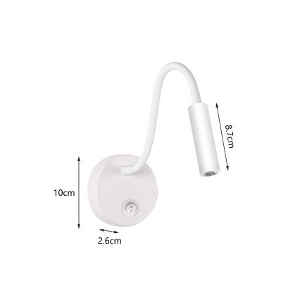 Brilagi - LED Aplique flexible MAYA LED/3W/230V 4000K blanco