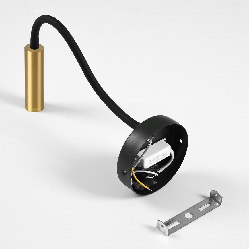 Brilagi - LED Aplique flexible MAYA LED/3W/230V 4000K negro/dorado