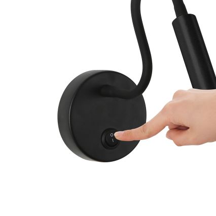 Brilagi - LED Aplique flexible MAYA LED/3W/230V 4000K negro
