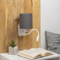 Brilagi - LED Aplique flexible NUBILA 1xE27/25W/230V + LED/3W blanco/antracita