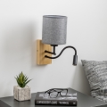 Brilagi - LED Aplique flexible NUBILA WOOD 1xE27/25W/230V + LED/3W roble/gris