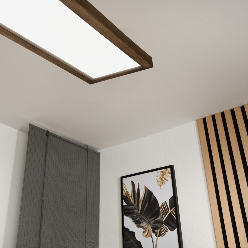 Brilagi - LED Techo del baño WOODY FRAME LED/50W/230V 120x30 cm IP44 nuez