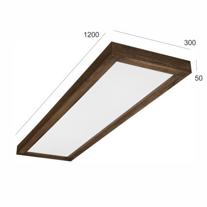 Brilagi - LED Techo del baño WOODY FRAME LED/50W/230V 120x30 cm IP44 nuez